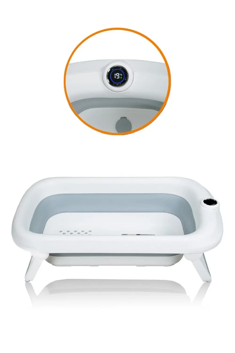 Katlanır Bebek Banyo Küvet Seti Termometreli (40lt)