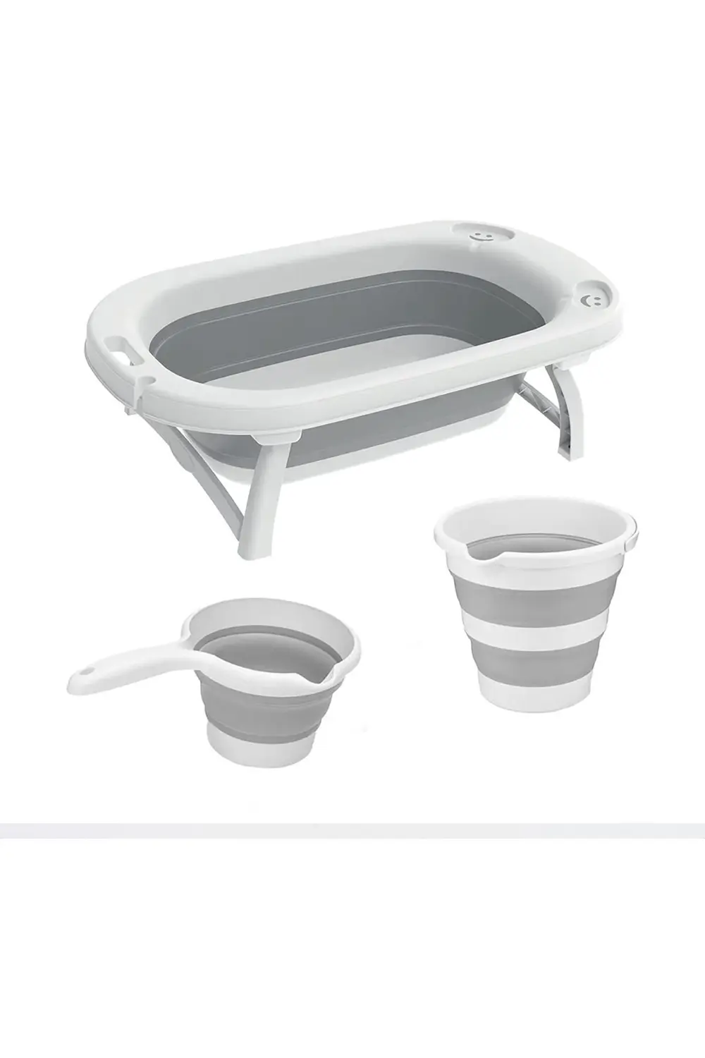 Pazar Kapısı Katlanır Bebek Küvet Seti, Bebek Banyo Küveti 50 Litre, Katlanır