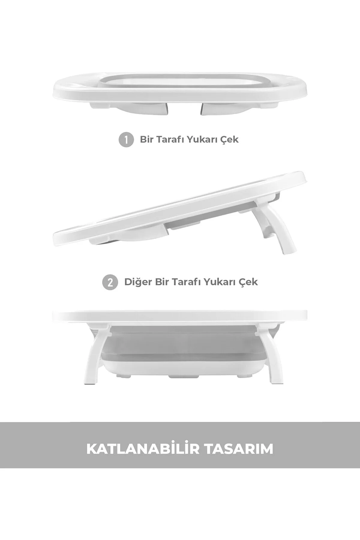 Katlanır Bebek Küvet Seti, Bebek Banyo Küveti 50 Litre, Katlanır 