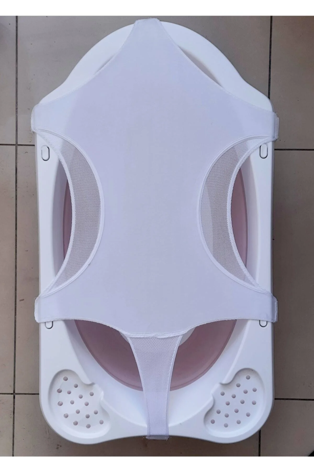 Katlanır Bebek Yıkama Banyo Seti 4 Parça / Pembe