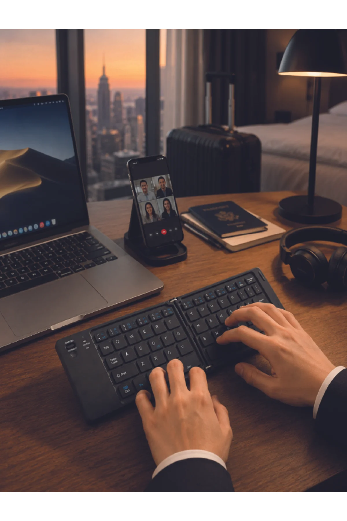 Katlanır Bluetooth Klavye Telefon Tablet Laptop Uyumlu Kablosuz Klavye Katlanır Bluetooth Klavye Telefon Tablet Laptop Uyumlu Kablosuz Klavye - Görsel 3