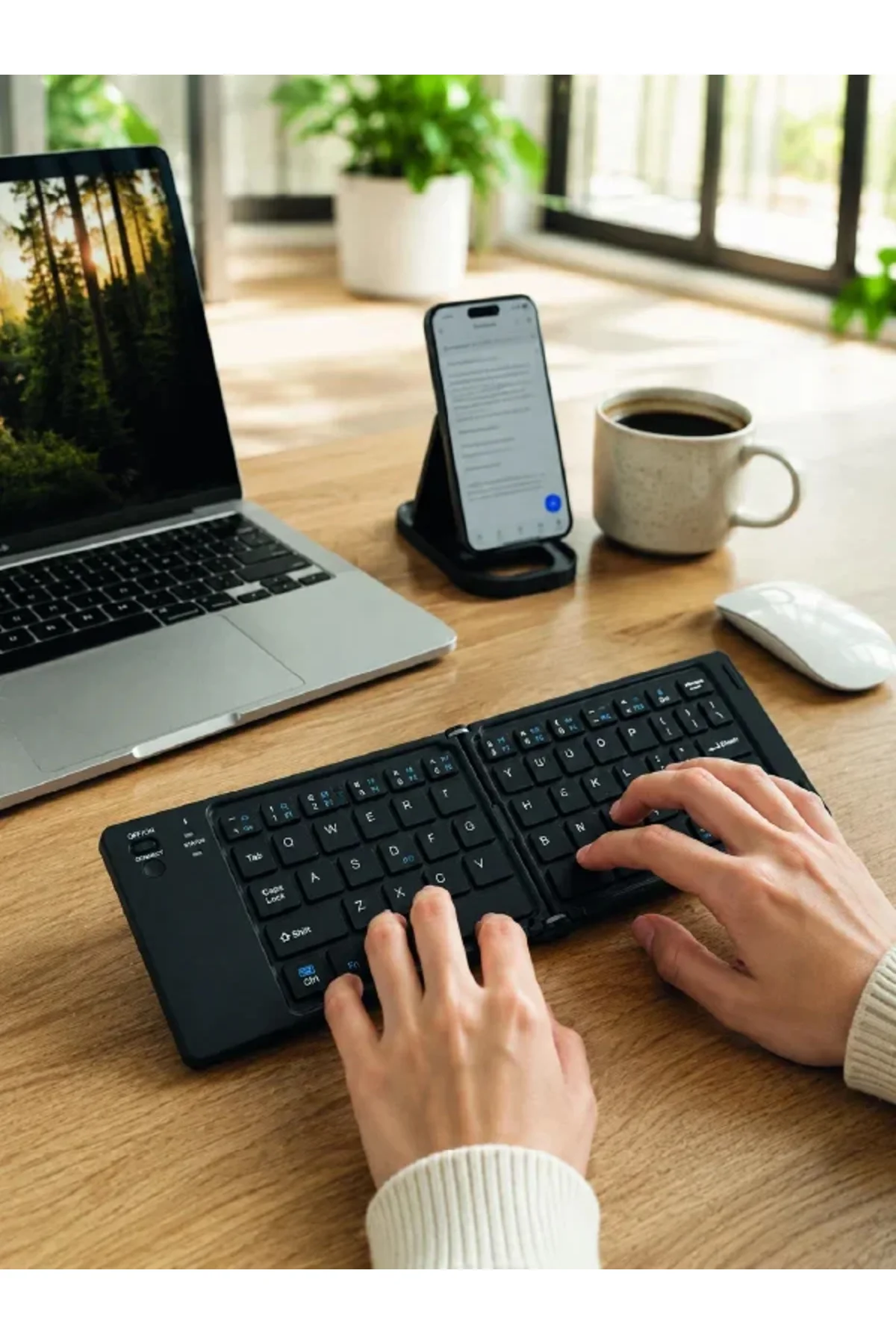 Katlanır Bluetooth Klavye Telefon Tablet Laptop Uyumlu Kablosuz Klavye Katlanır Bluetooth Klavye Telefon Tablet Laptop Uyumlu Kablosuz Klavye