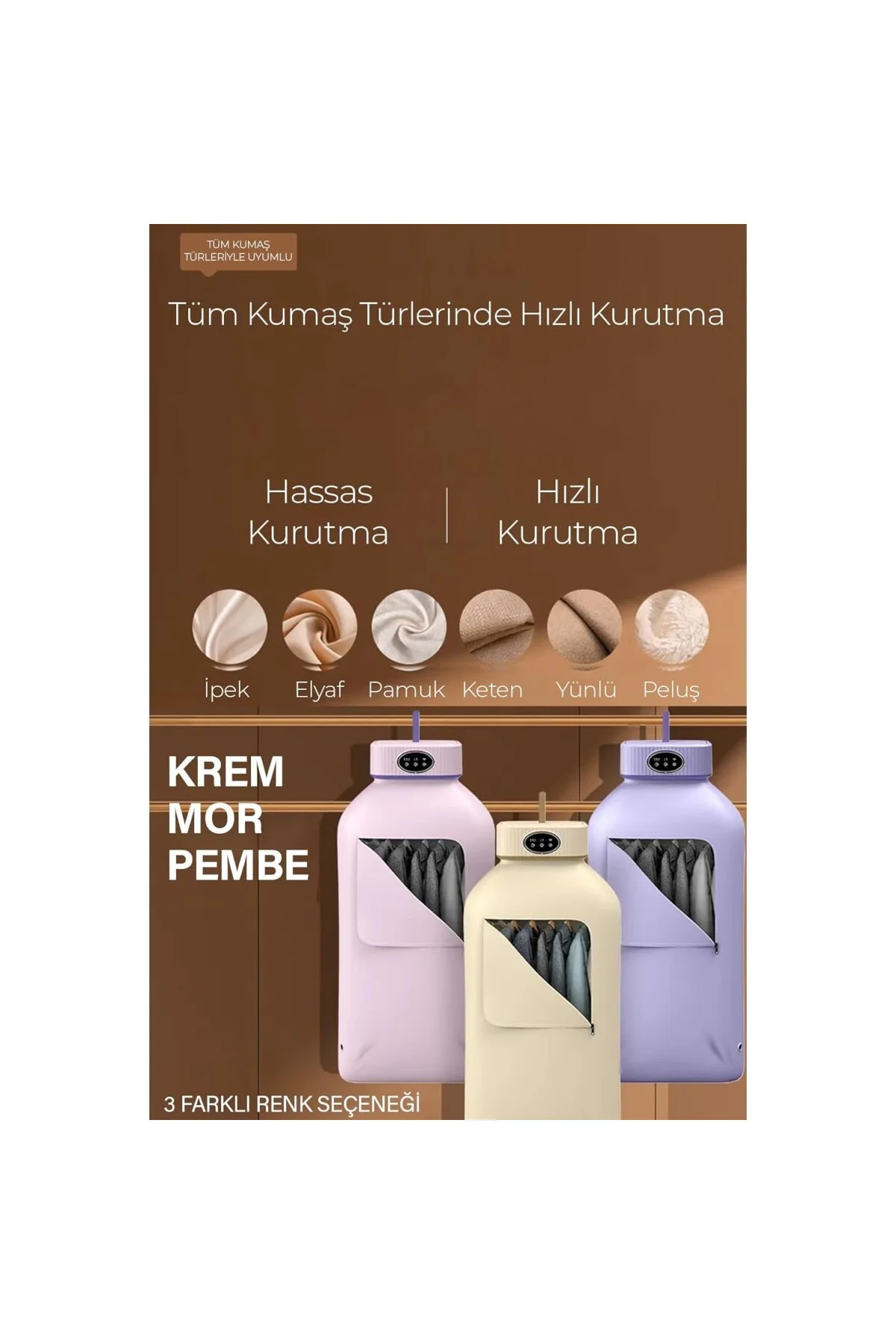 Katlanır Çamaşır Kurutma Makinesi Pembe