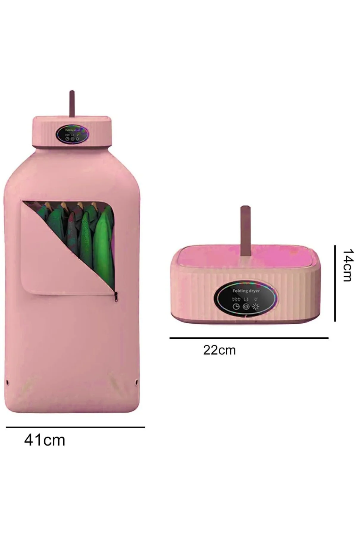 Katlanır Çamaşır Kurutma Makinesi Pembe