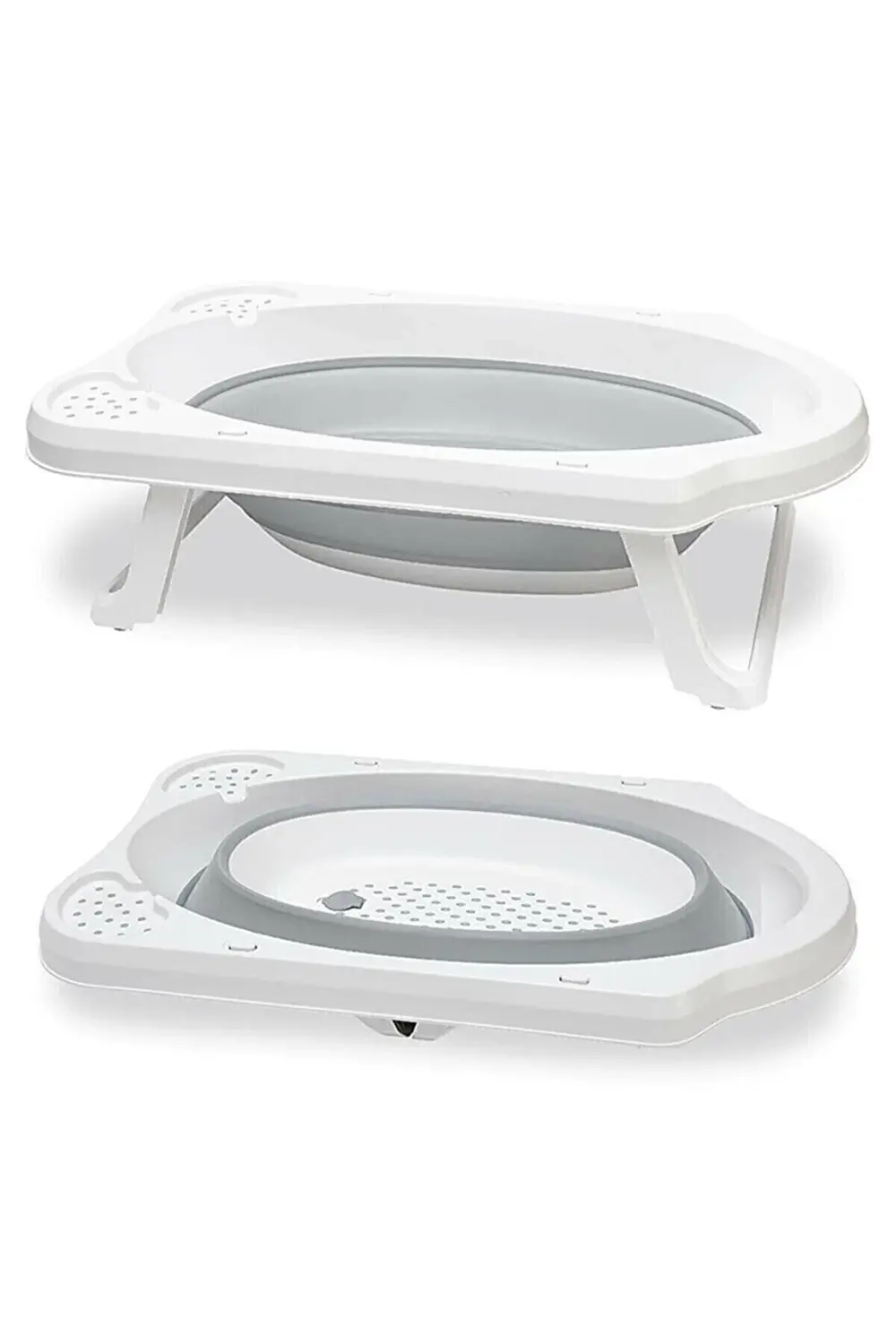 Katlanır Çocuk Küveti Su Kovası Ve Maşrapa Seti Akordiyon Bebek Y