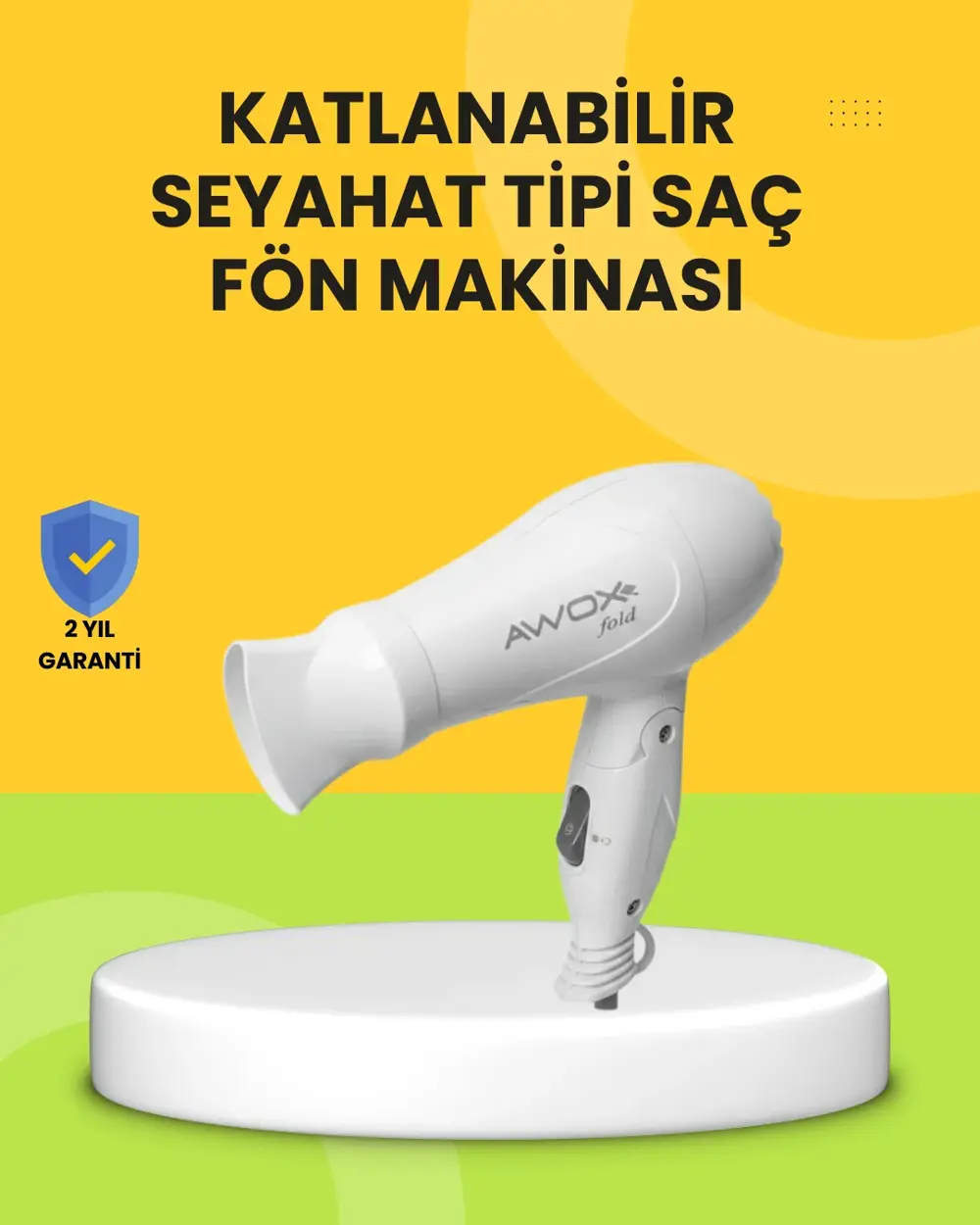 Katlanır Gövdeli Saç Kurutma Makinesi Ev ve Valiz Kullanımı