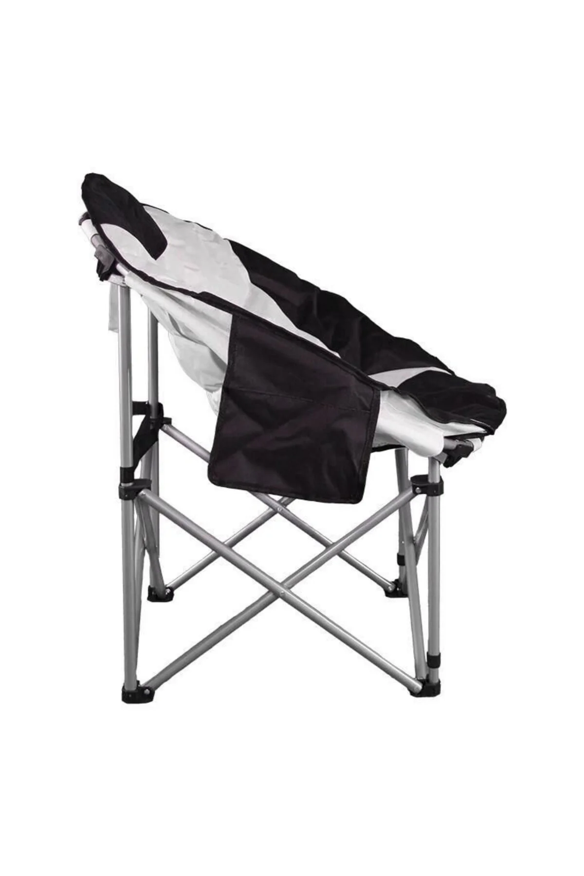 Katlanır Kamp Piknik Sandalyesi - Madfox Moonchair Deluxe - Siyah