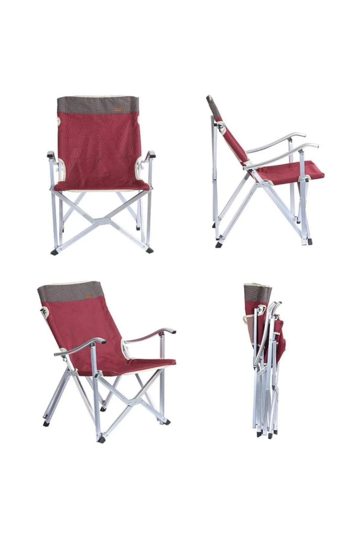 Katlanır Kamp Piknik Sandalyesi - Dachuan - Bordo - 547281
