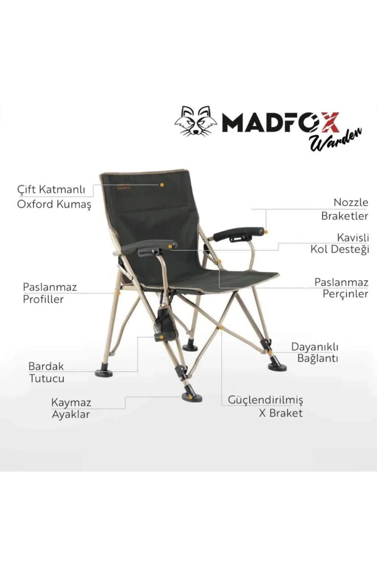 Katlanır Kamp Piknik Sandalyesi - Warden - Yeşil - 547283