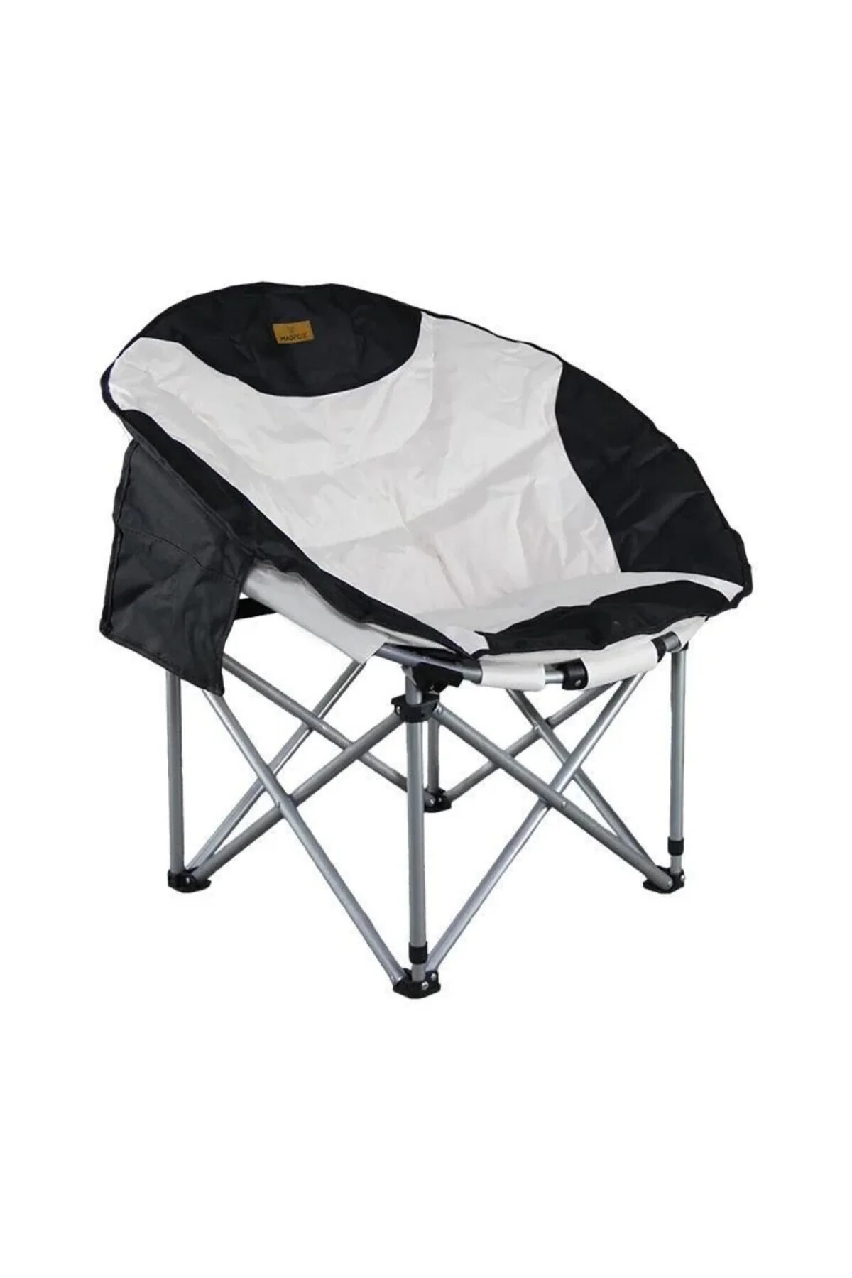 Katlanır Kamp Piknik Sandalyesi - Madfox Moonchair Deluxe - Siyah