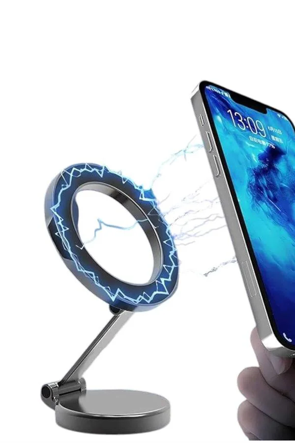 Katlanır Manyetik Araç İçi Telefon Tutucu - Magsafe Uyumluluğu ve 360° Dönen Tasarım