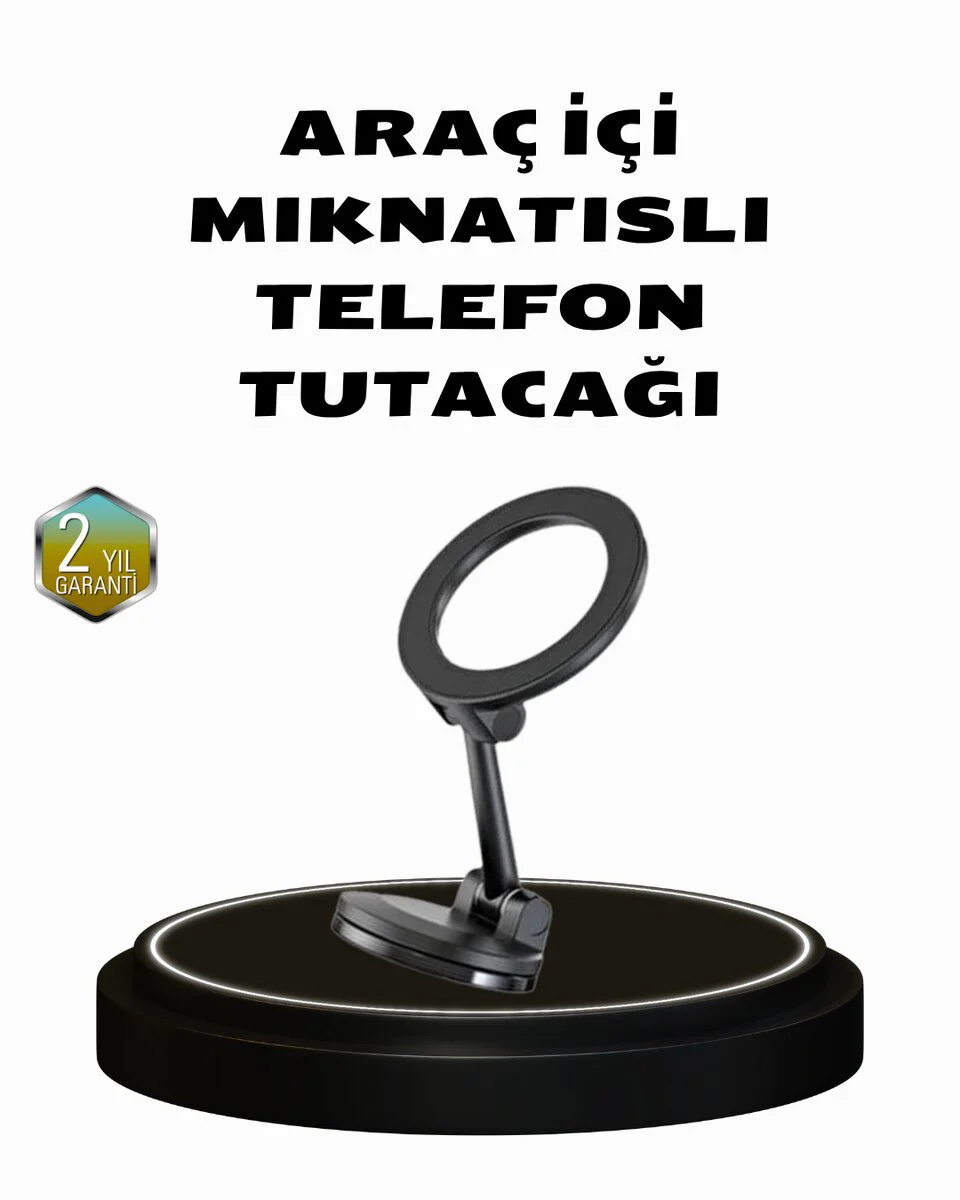Katlanır Manyetik Araç Telefon Tutucu – MagSafe Uyumlu 360° Dönebilir Tasarım