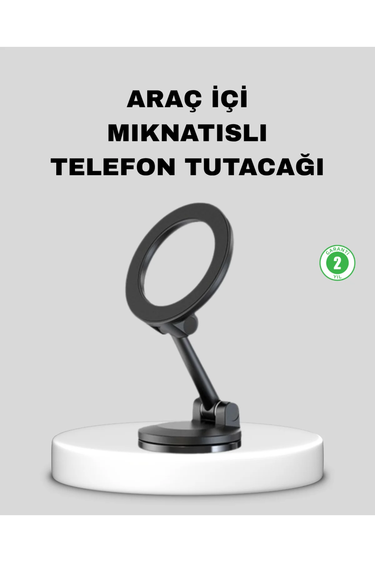 Katlanır Manyetik Araç İçi Telefon Tutucu – 360° Dönebilen, MagSa