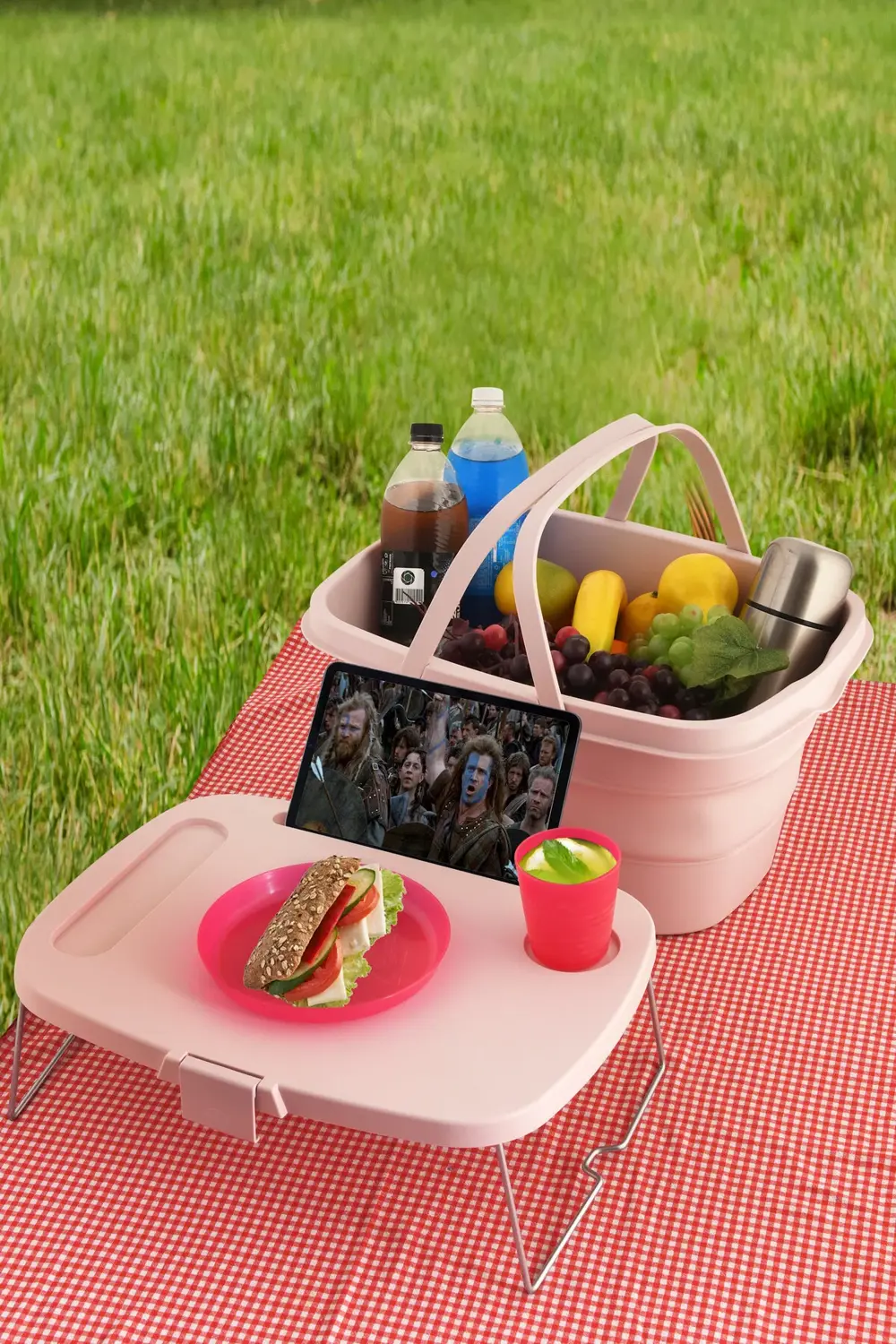 Katlanır Piknik Sepeti Masalı Pembe