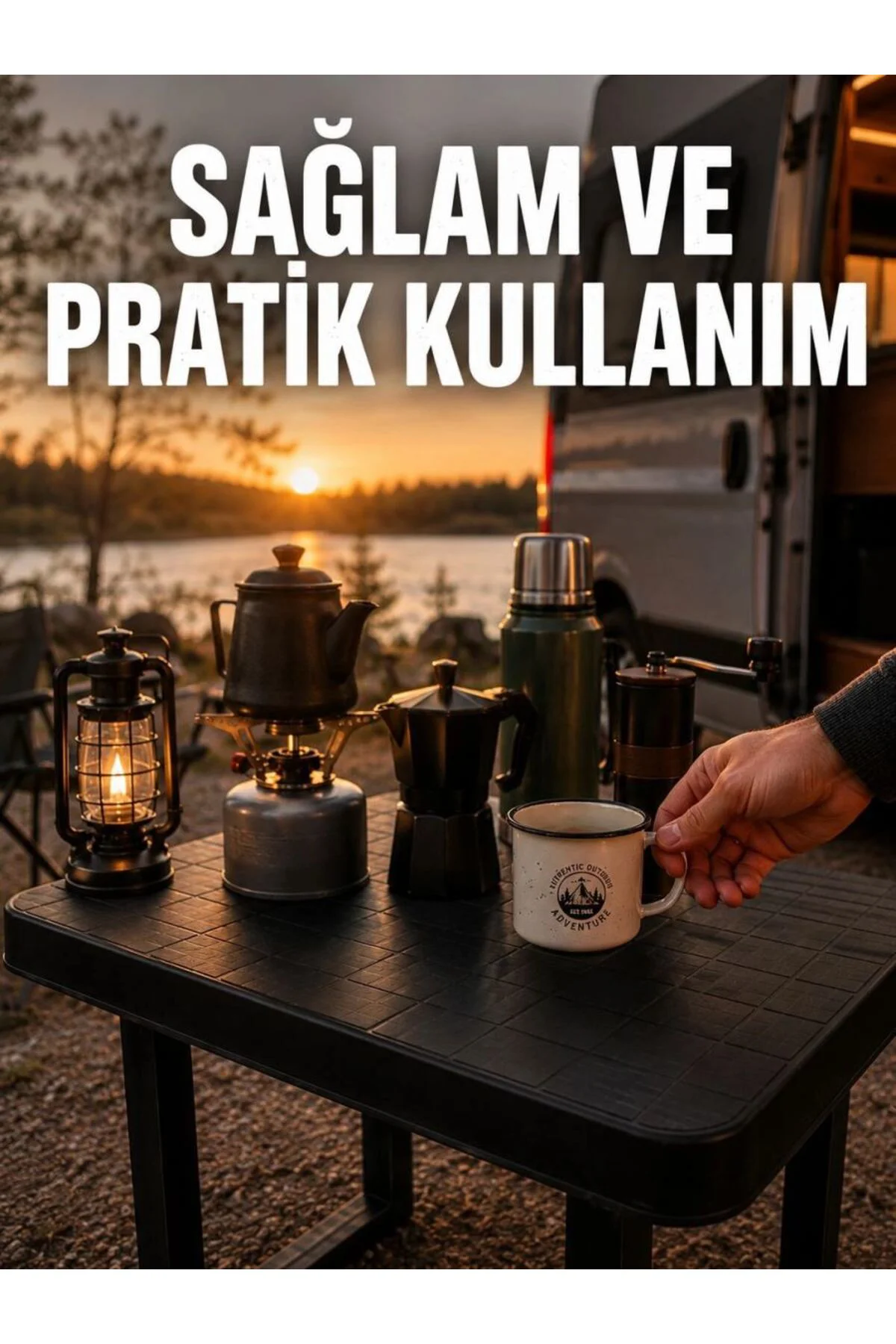 Katlanır Plastik Kamp Masası Hafif Taşınabilir Piknik Masası