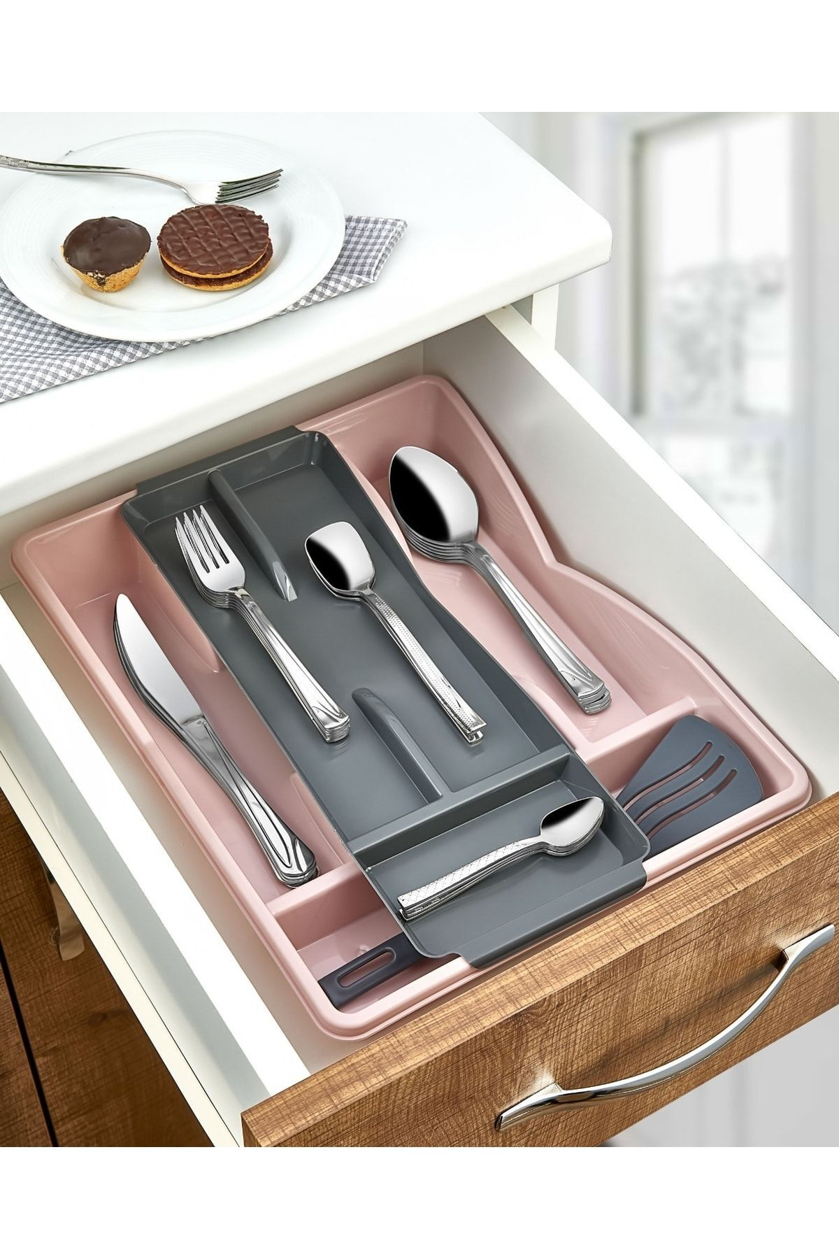 Sev Plastik Katlı Çekmece İçi Kaşıklık Standart Çekmece İçin Uygundur