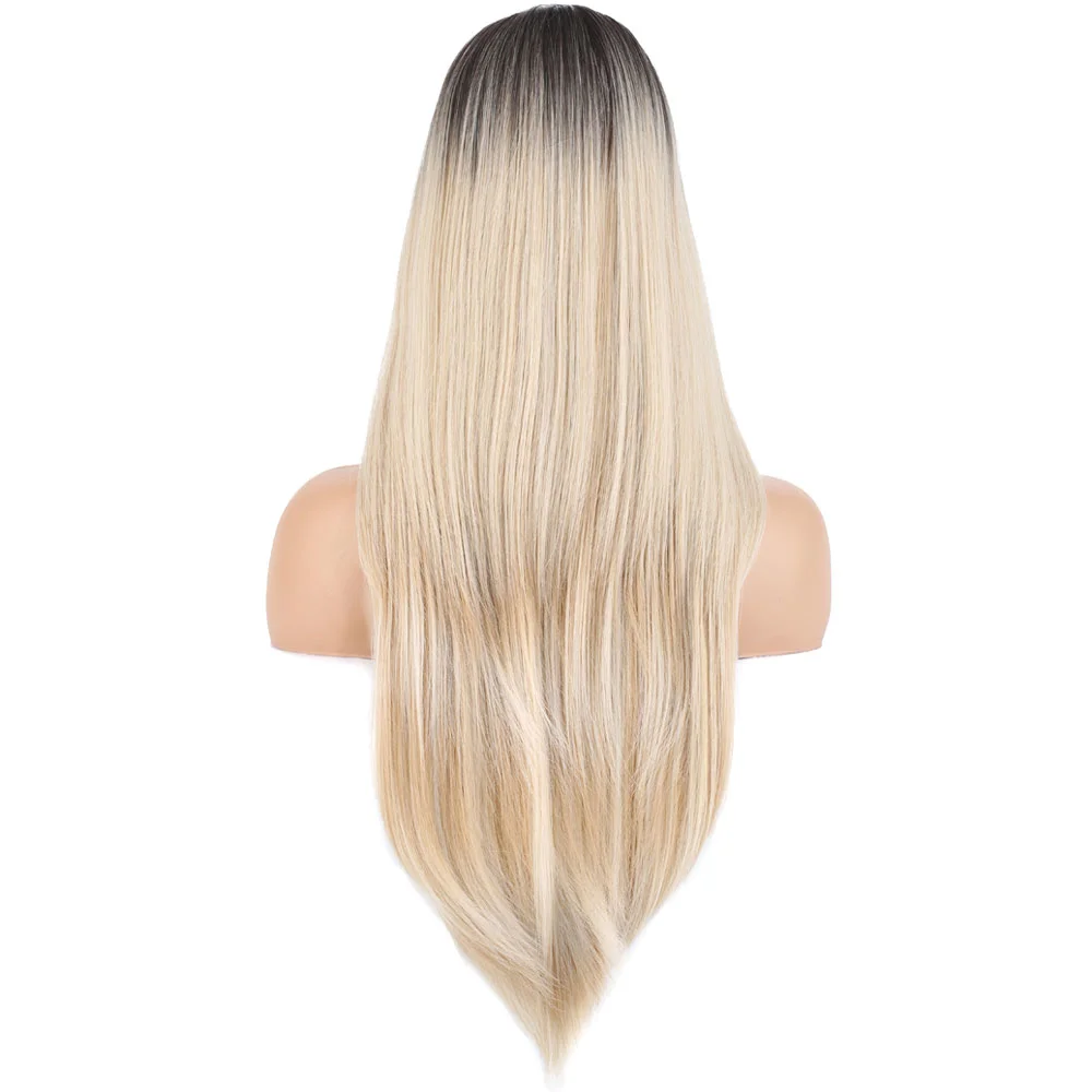 Katlı Kesim Perçemli Düz Fiber Sen Uzun Boy Peruk / Kahve / Platin Ombre ve Röfleli Fiyatı, Yorumları ve Özellikleri