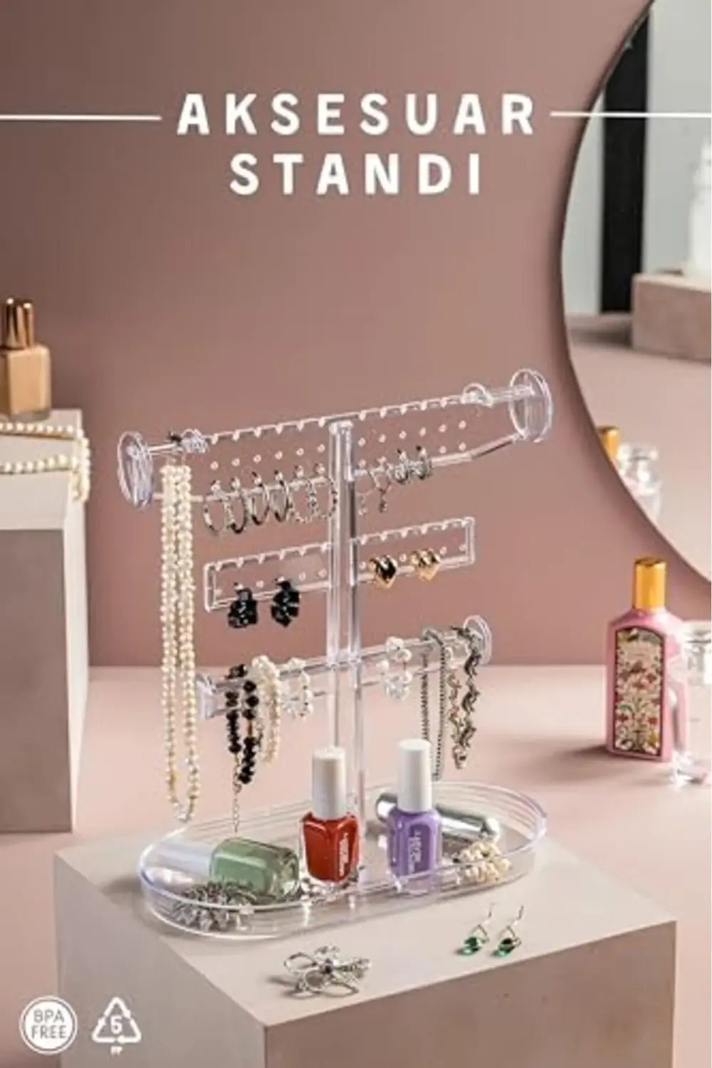 Katlı Polipropilen Takı Düzenleyici Organizer | Modern ve Şık Tak