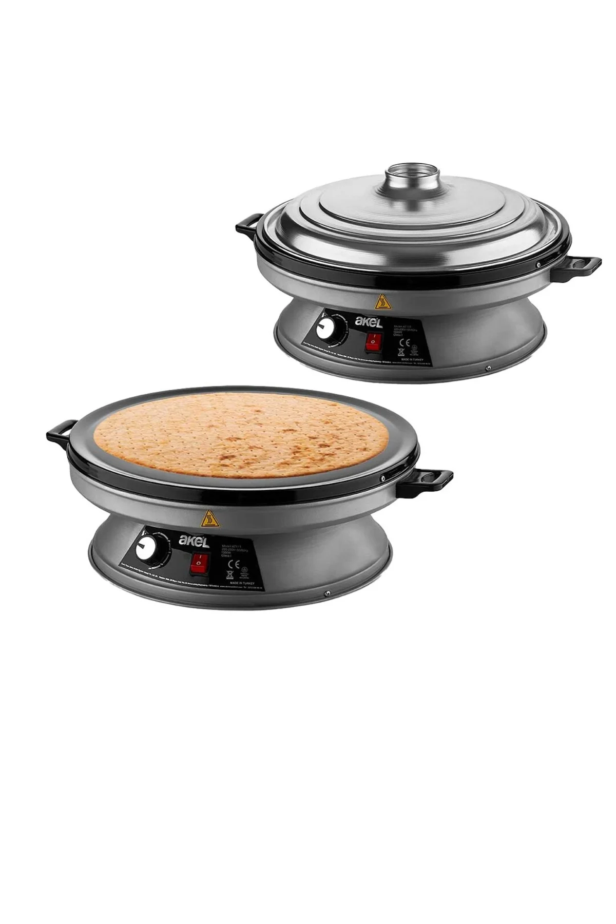 Katmer Yufka Sacı Termostatlı Standlı 3000W Emaye Kaplı Geniş Üst Yüzey 53Cm Genişlik Katmer Yufka Sacı Termostatlı Standlı 3000W Emaye Kaplı Geniş Üst Yüzey 53Cm Genişlik