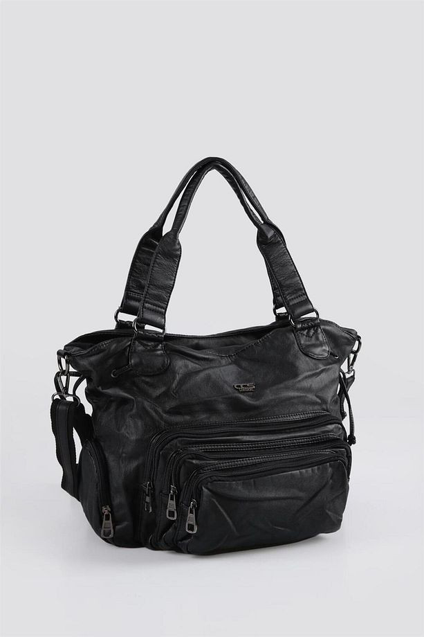 Katti Siyah Cilt Omuz Çantası