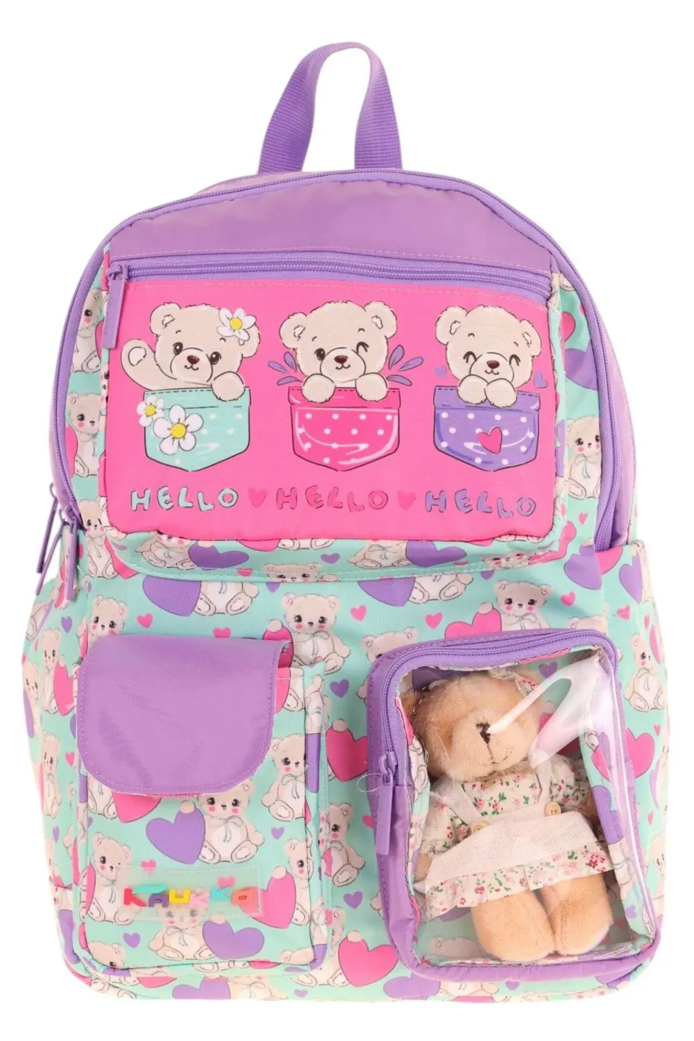 KAUKKO KIDS SIRT ÇANTASI(PLUSH BEAR)