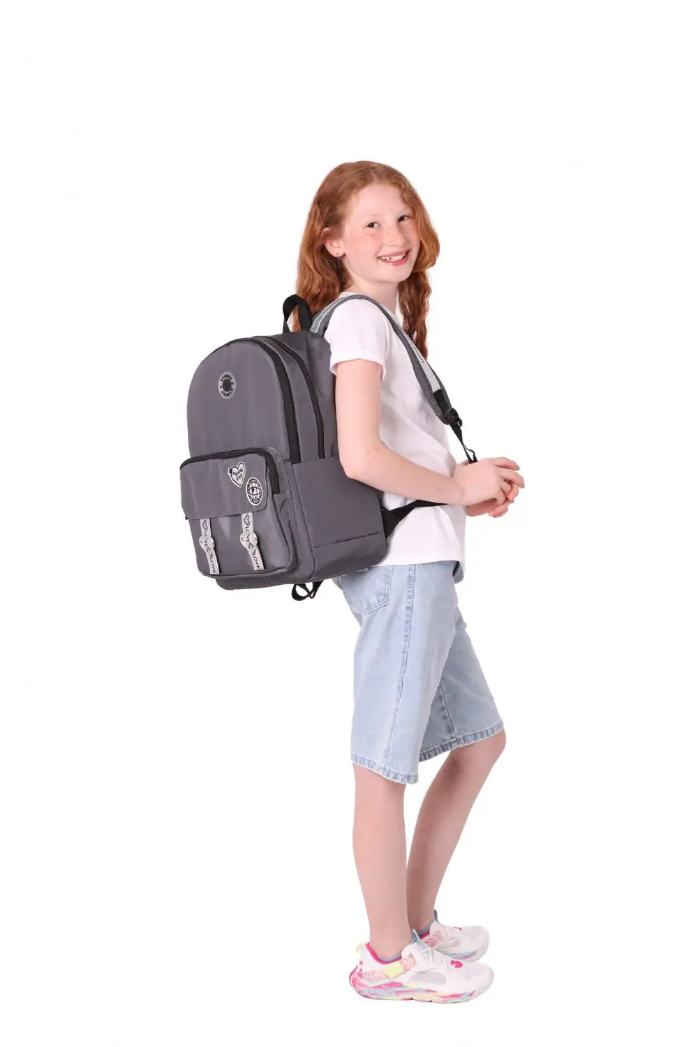 KAUKKO MİRROR SIRT ÇANTASI GRİ