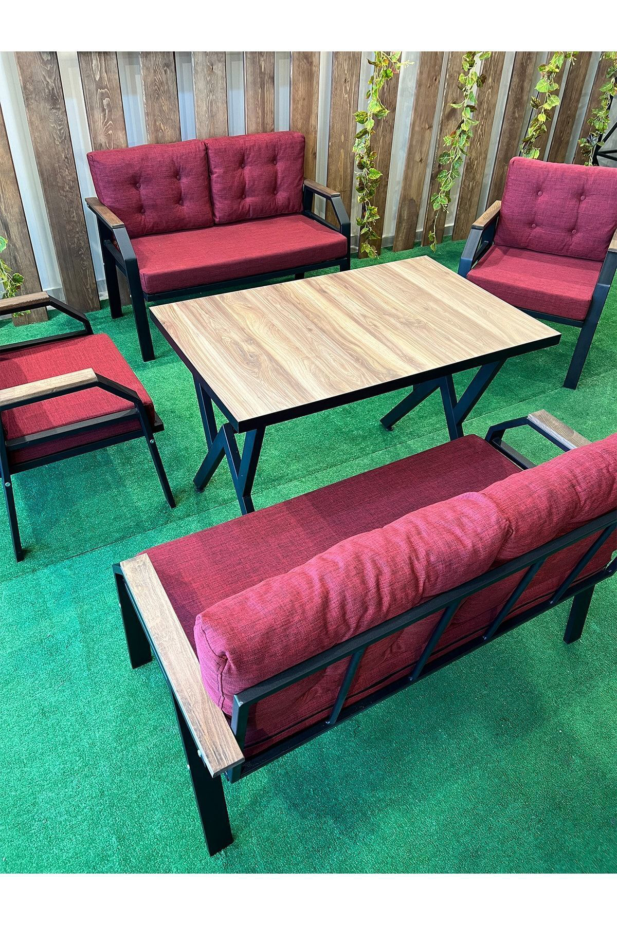 Kavacık 2+2+1+1+masa Bahçe Mobilyası, Balkon Çay Seti, Bahçe Kolt