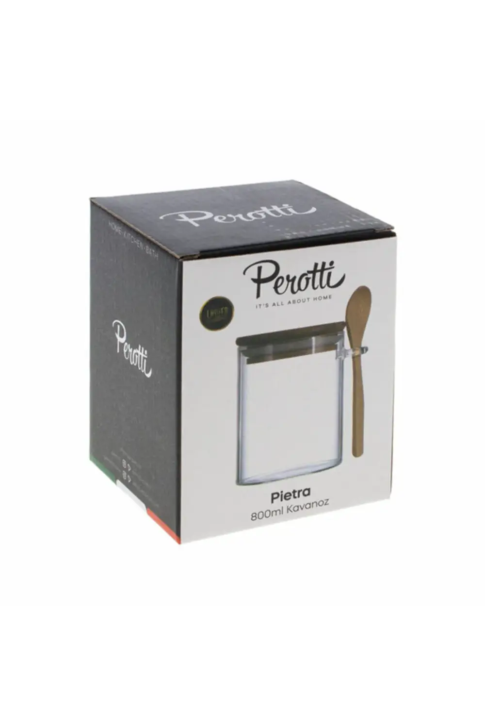 Kavanoz Cam 800ml 10x12 Pietra 14545 Saklama Kutusu Baharatlık