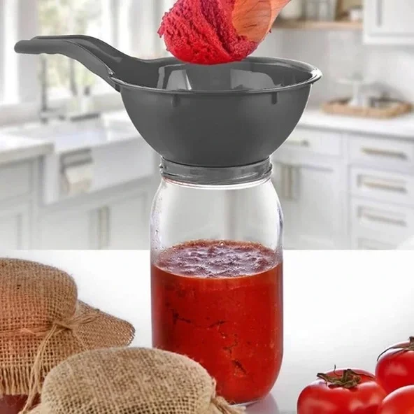 Kavanoz Hunisi - Konserve Reçel Hunisi Geniş Ağızlı - Saplı Kavanoz Hunisi - Konserve Reçel Hunisi Geniş Ağızlı - Saplı