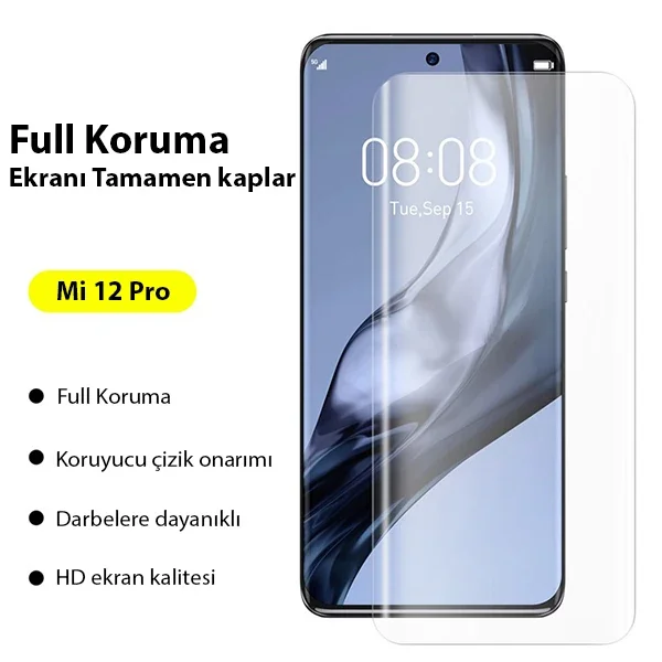 Kavisli Hidrojel Ekran Koruyucu Film Xiaomi Mi 12 Pro 13 Pro Ultra 2'li Paket - Çizilmez Ultra İnce