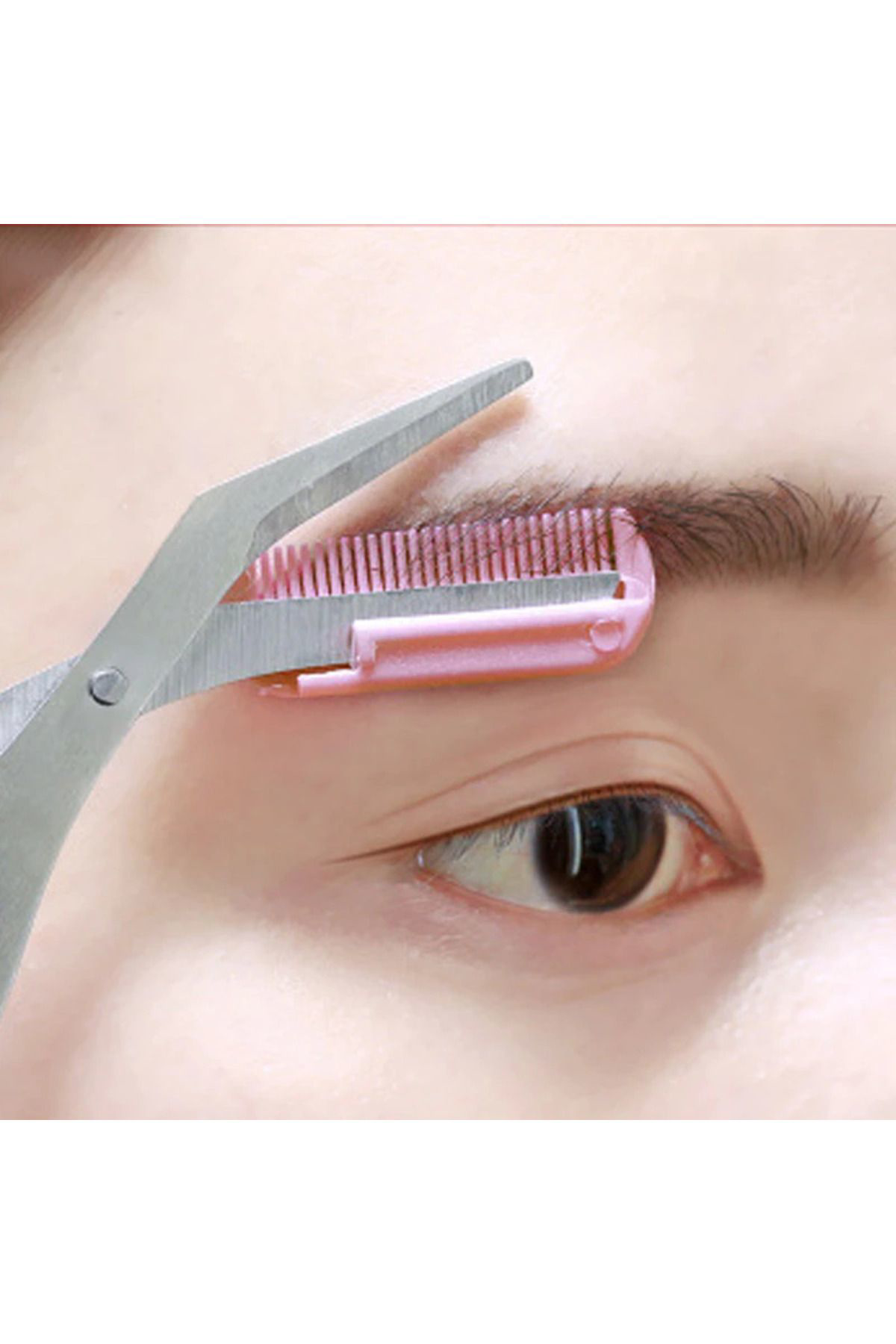 Ok Aksesuar Kavisli Kaş Makasi - Tarakli Kaş Düzelme Makasi Yedek Uçlu Go5060