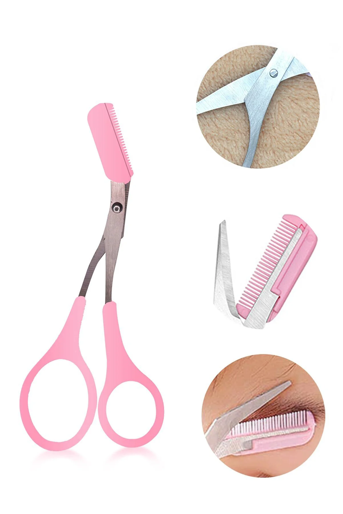 Kavisli Kaş Makası - Taraklı Kaş Düzelme Makası Yedek Uçlu GO5060