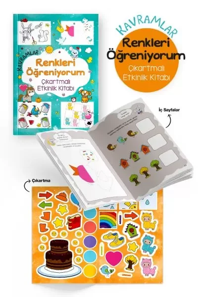 Kavramlar – Renkleri Öğreniyorum – Çıkartmalı Etkinlik Kitabı - 3