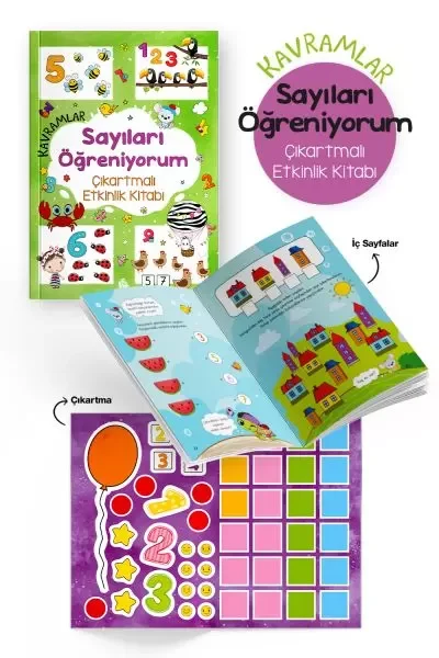 Kavramlar – Sayıları Öğreniyorum – Çıkartmalı Etkinlik Kitabı - 3