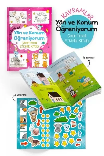 Kavramlar – Yön ve Konum Öğreniyorum – Çıkartmalı Etkinlik Kitabı