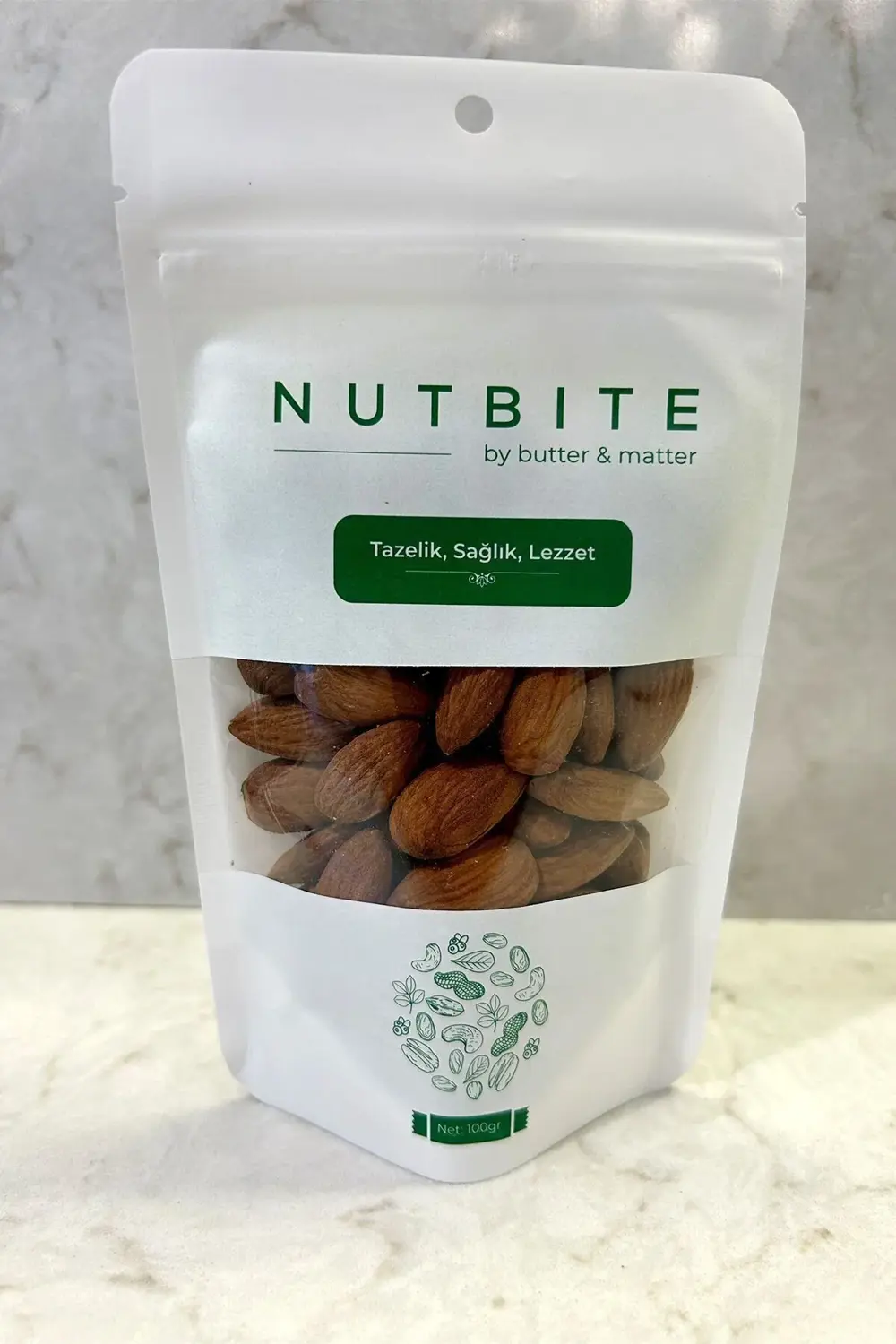 Kavrulmuş Badem Içi 100gr - Jumbo Boy - Taptaze Yeni Mahsül - Haf