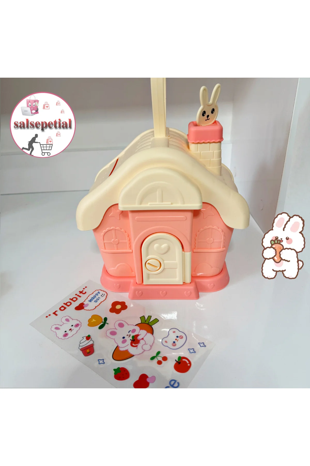 Kawaii Tavşan Ev Kumbara Kilitli Ev Kumbara Para Kawaii Tavşan Ev