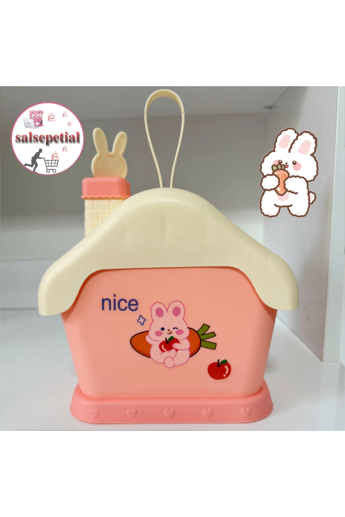 Kawaii Tavşan Ev Kumbara Kilitli Ev Kumbara Para Kawaii Tavşan Ev