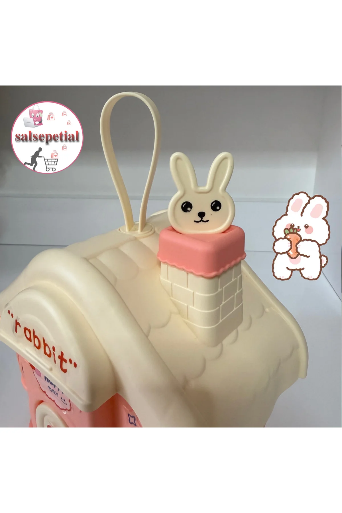 Kawaii Tavşan Ev Kumbara Kilitli Ev Kumbara Para Kawaii Tavşan Ev