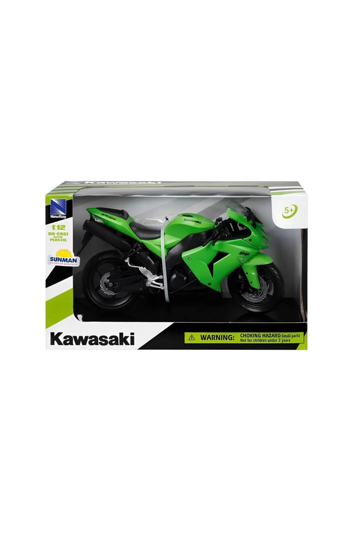 Kawasaki 1/12 Zx-10r 2006 Model Yeşil Motorsiklet