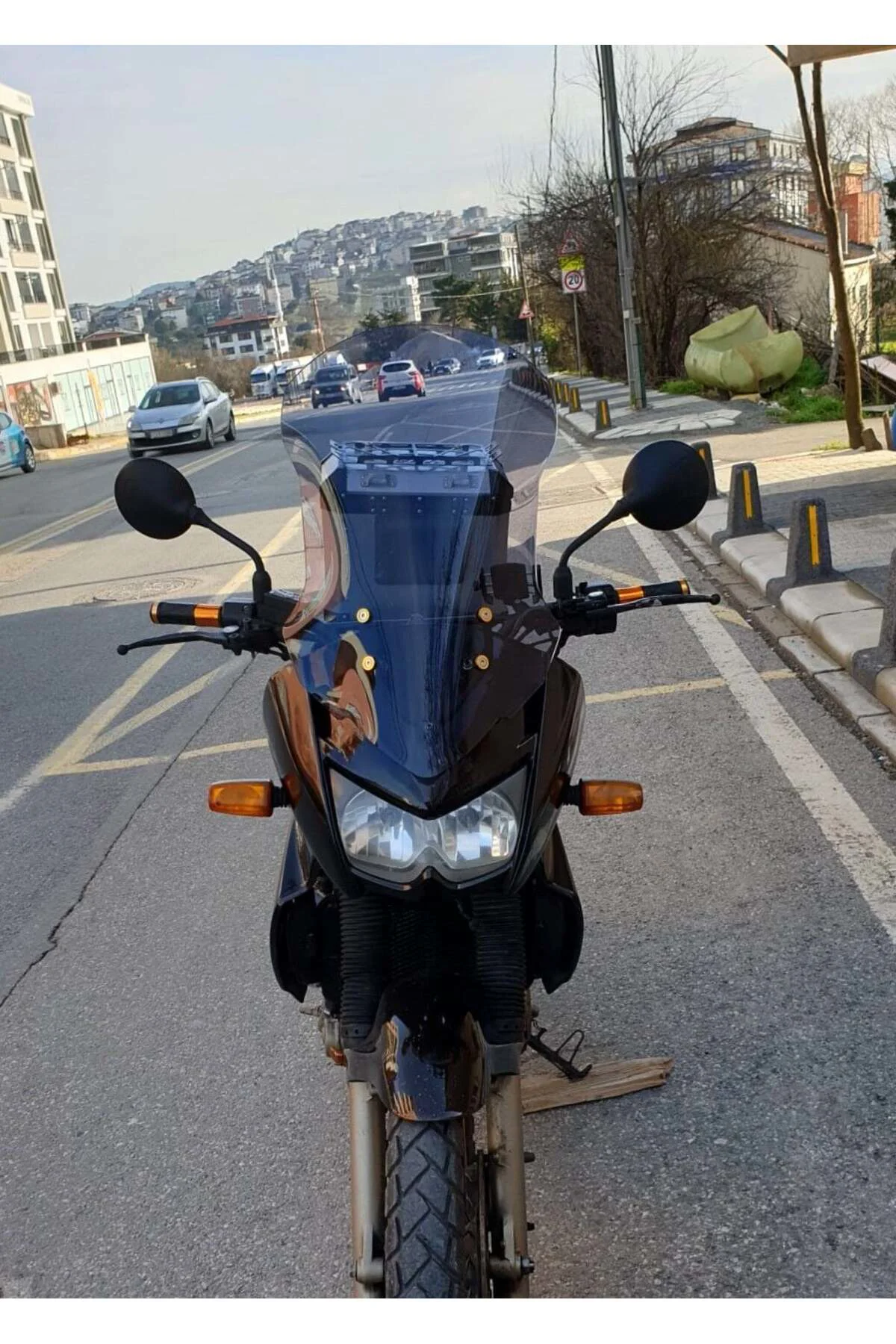 Kawasaki KLE 500 Ön Cam 2005-2008 Model 58cm Füme Renkli 4mm UZUN