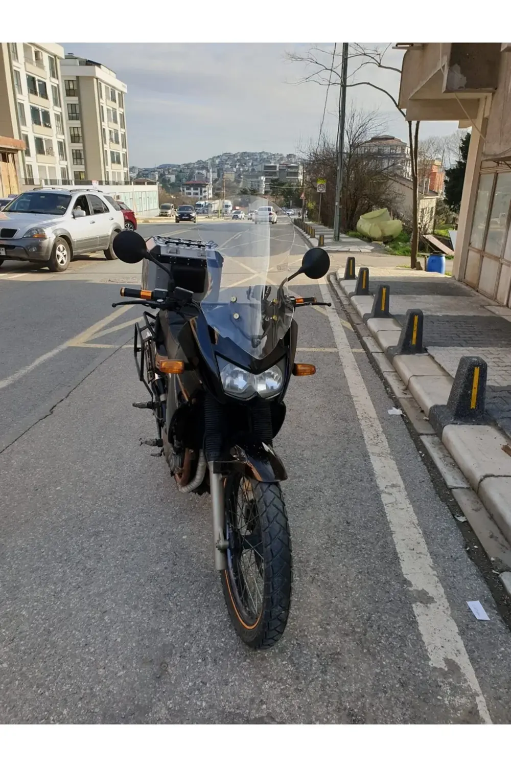 Kawasaki KLE 500 Ön Cam 2005-2008 Model 58cm Şeffaf Renkli 4mm UZ