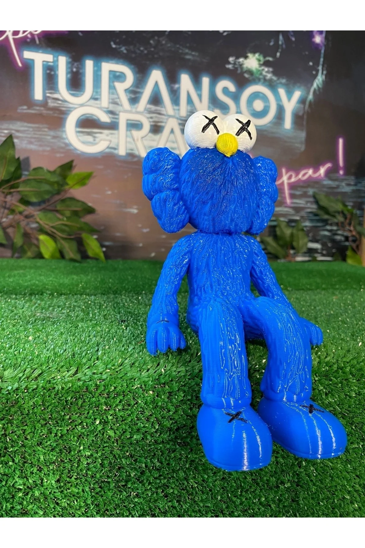 Kaws BFF Vinyl Sitting Boyalı Figür 20 CM BOY