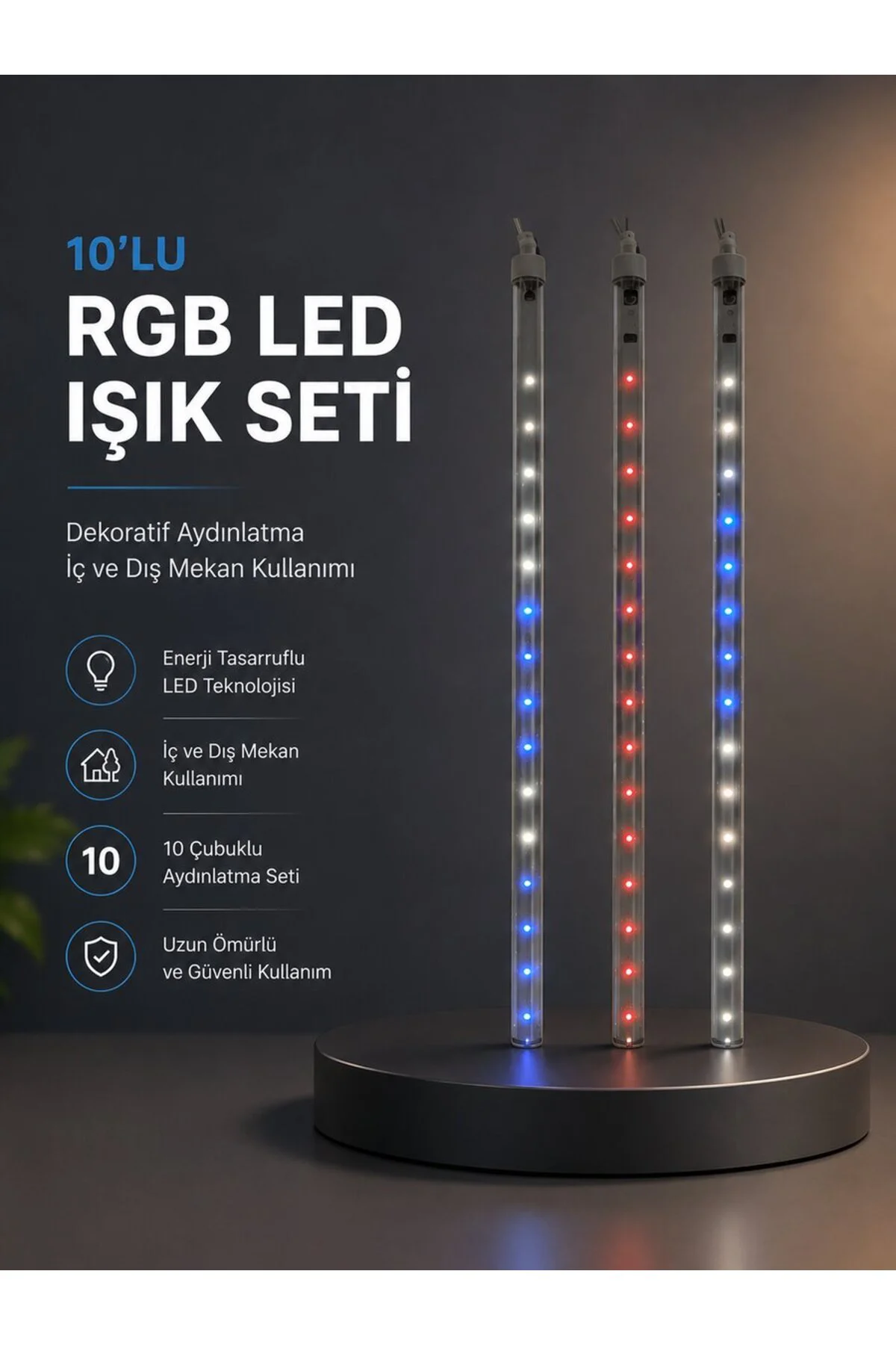 Kayan Yıldız Efektli RGB LED Işık Seti İç ve Dış Mekan Kullanımı - NNNNNN7483-7122