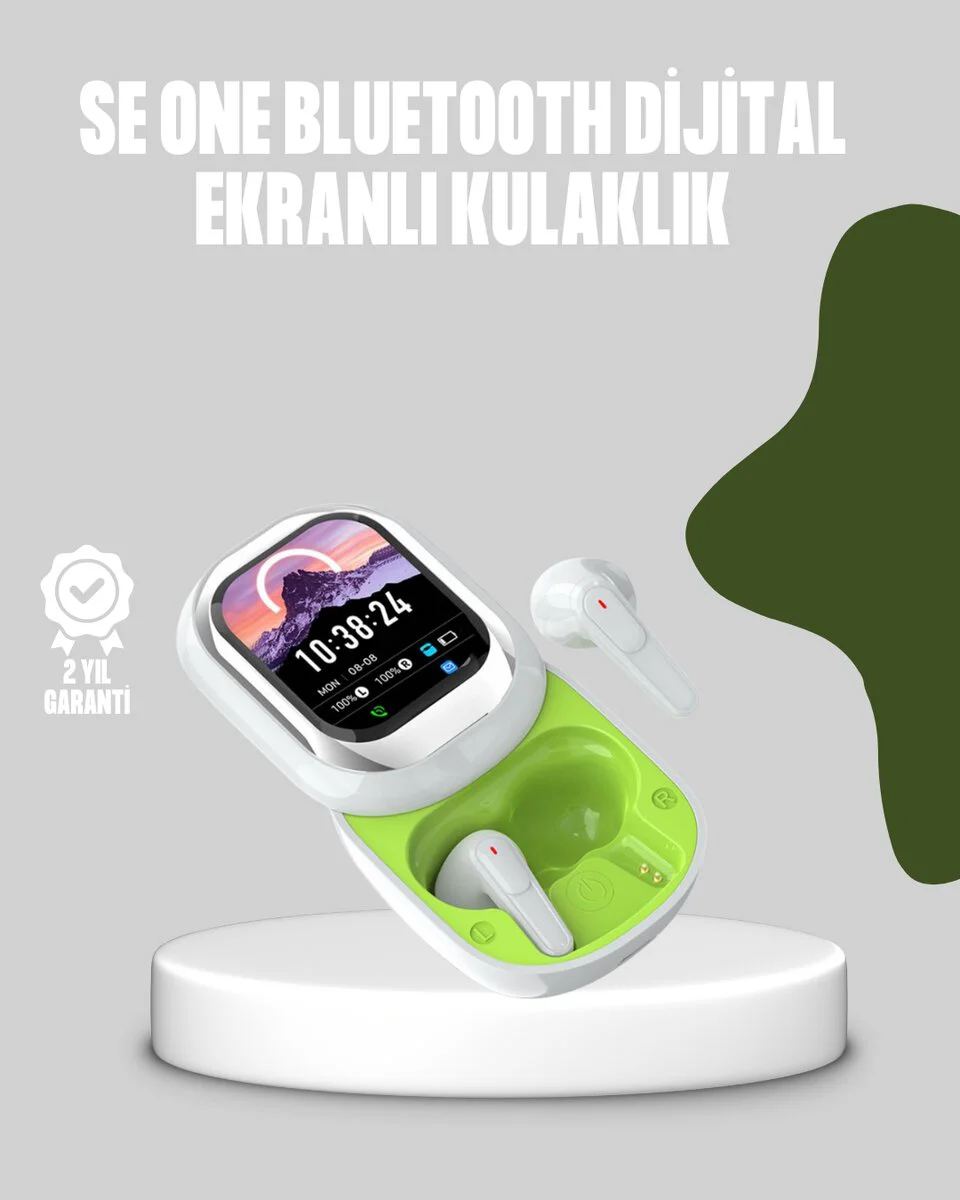 Kayar Kapaklı Dokunmatik Ekranlı Kablosuz Bluetooth Kulaklık - Gürültü Önleyici