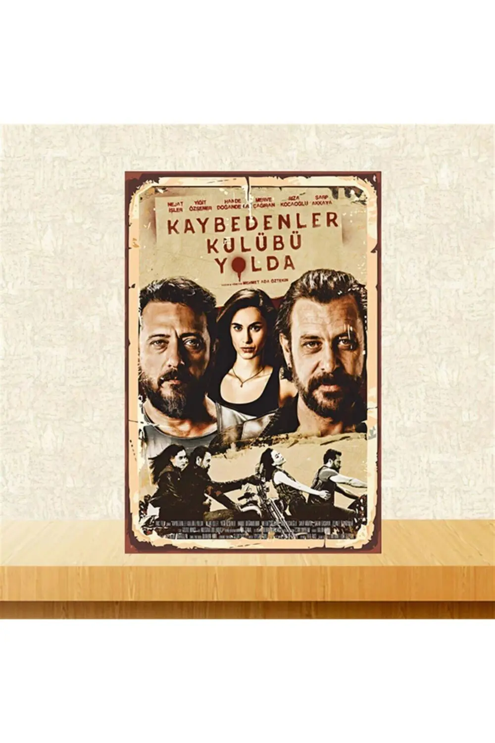 Kaybedenler Kulübü Yolda 20-30 Cm Retro Ahşap Poster