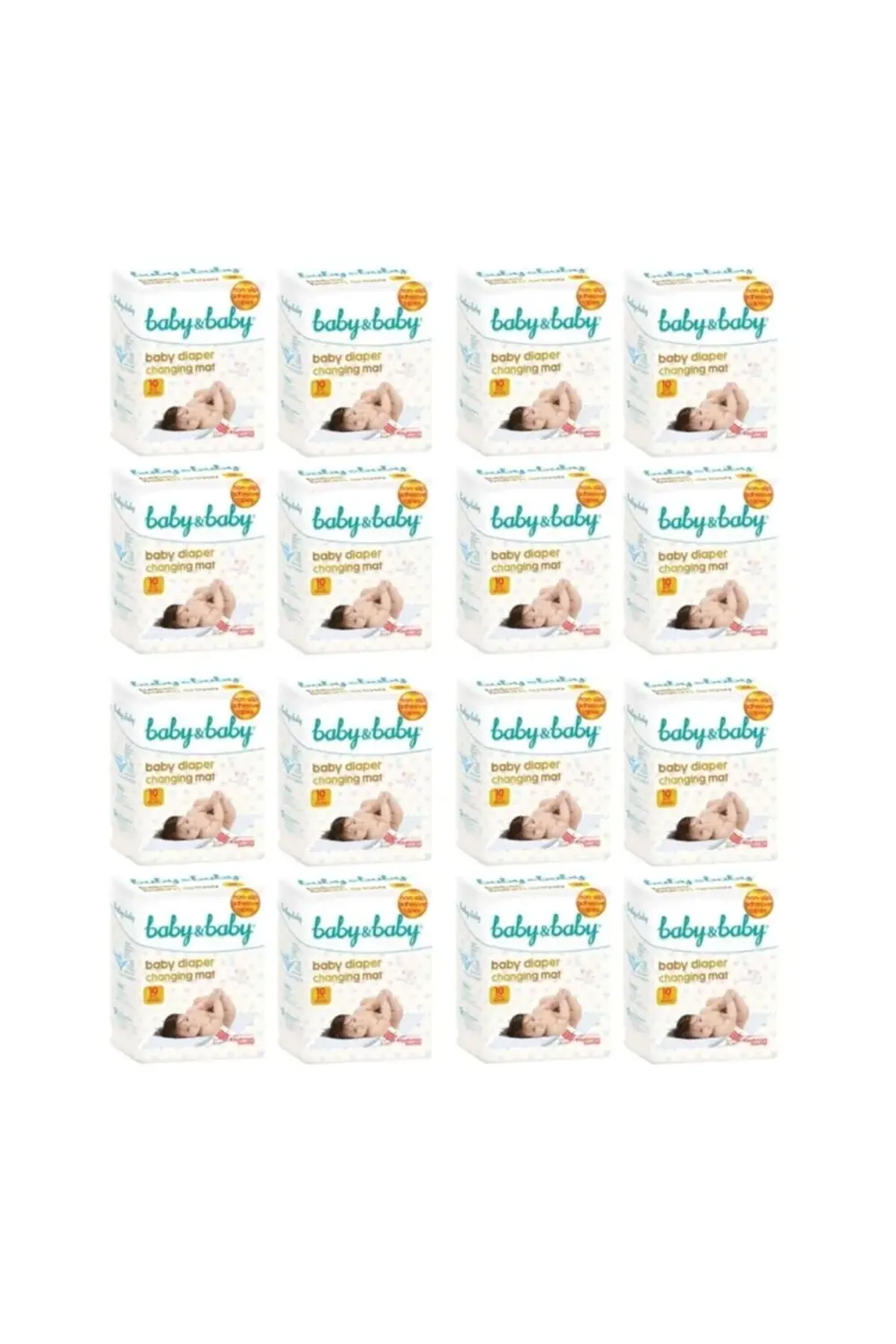 Kaydırmaz Bantlı Bebek Bakım Örtüsü 10 Lu 16 Paket