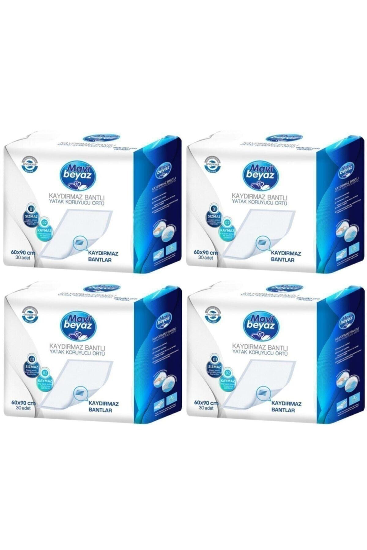 Kaydırmaz Bantlı Yatak Koruyucu Örtü 60*90 Cm 30'lu 4 Paket 120 K