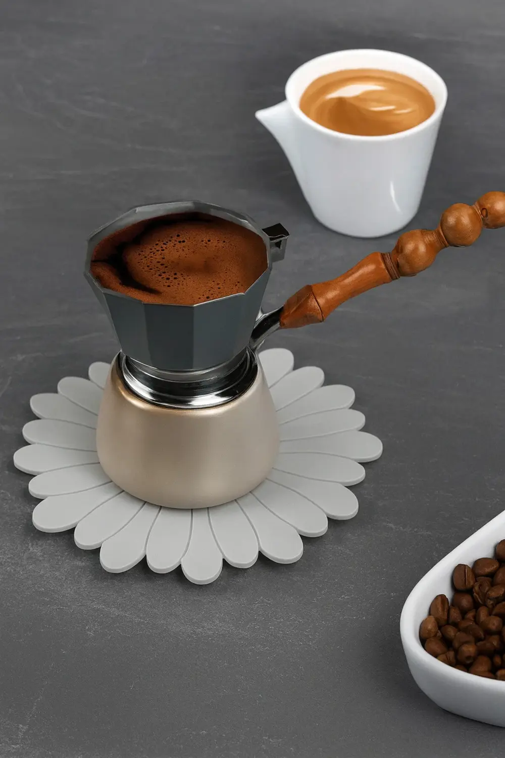 Kaydırmaz Tabanlı Altlık Kokulu Silikon Nihale Açık Gri