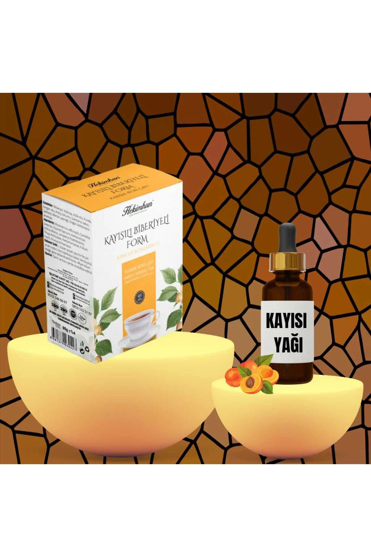 Kayısı Biberiyeli Form Çayı + Kayısı Yağı Kayısı Biberiyeli Form Çayı + Kayısı Yağı